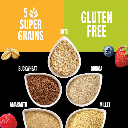 19g 5 Count KIND Healthy Grains Energy Bars, Mixed Berry, Gluten Free, Healthy Snacks, Whole Grains