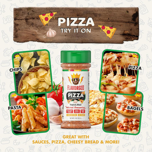 Pizza Seasoning Mix by Flavor God, All Natural Spice Blend for Grilling, Kosher, Gluten-Free, Vegan, Keto Friendly