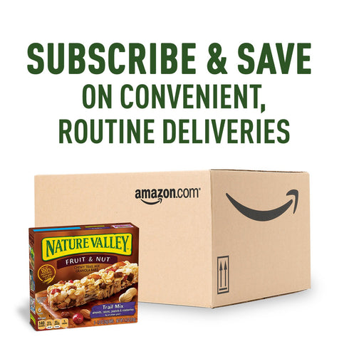 6 7.4 oz (Pack 12) Nature Valley Chewy Fruit and Nut Granola Bars, Trail Mix, Ct
