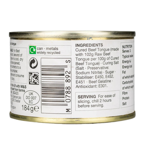 184g Marks & Spencer M&S Cured Ox Tongue Made in the UK