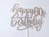 Happy 60th Birthday Cake Topper, Rose Gold Glitter 60th Anniversary Cake Decorations