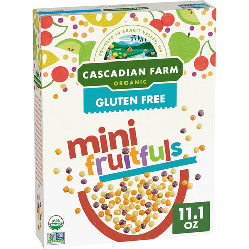 Cascadian Farm Organic Mini Fruitfuls Breakfast Cereal, Whole Grain, Non-GMO, 11.1 oz