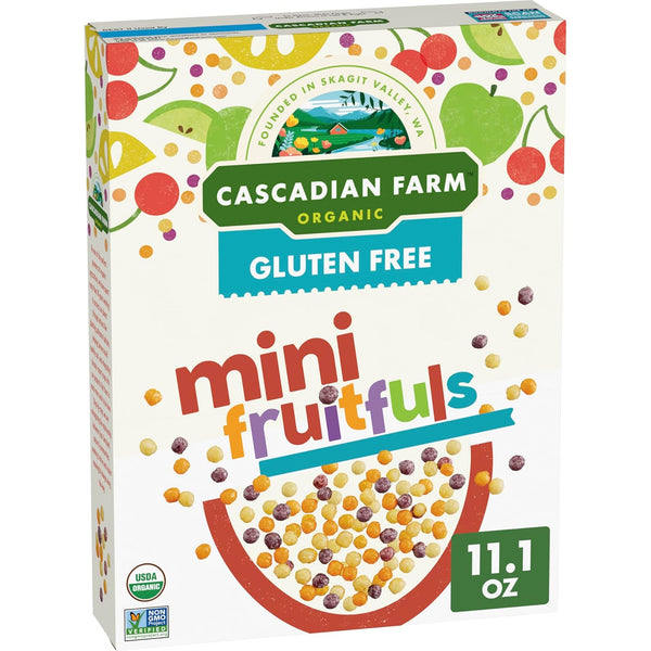 Cascadian Farm Organic Mini Fruitfuls Breakfast Cereal, Whole Grain, Non-GMO, 11.1 oz