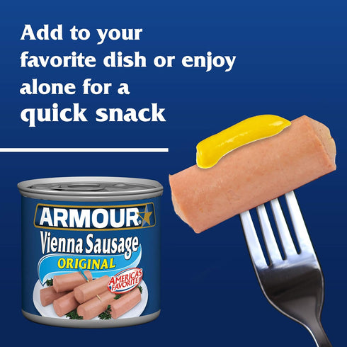 Armour 4.6 oz (Pack 6) Star Vienna Sausage, Original Flavor, Canned Sausage