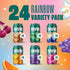 Pack, 12 oz (24-Pack) Zevia Zero Sugar Soda, Rainbow Variety Cans Naturally Sweetened, Non-GMO Project Verified