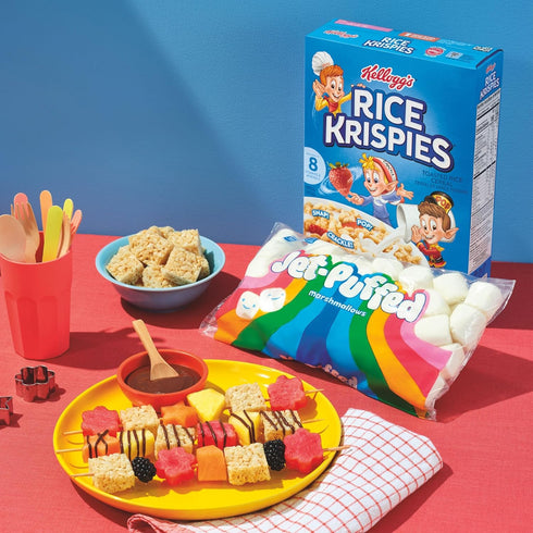 8 24oz (1 Kellogg's Rice Krispies Cold Breakfast Cereal, Vitamins and Minerals, Rice Krispies Treats, Giant Size