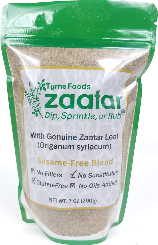 Tyme Foods Zaatar without Sesame - Gluten-Free Zatar Seasoning with Genuine Hyssop, 7.0 OZ