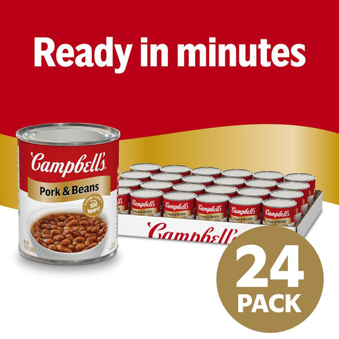 14.8 Oz 24) Campbell's Pork and Beans, Can (Case