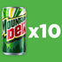 7.5 Oz (Pack 10) Mountain Dew Soda, Fl Mini Cans