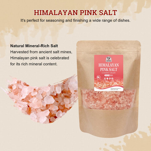 52USA 12oz 2 lb (Pack 2), Packed Rainbow Peppercorn Blend + Himalayan Pink Salt Coarse of Kosher, to Keep Pepper Fresh