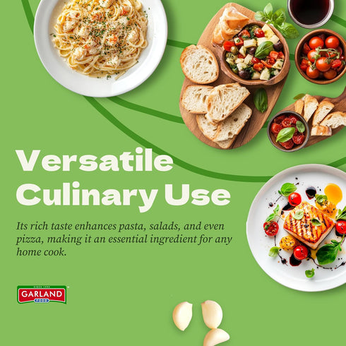 32 oz Garland Food Minced Garlic in Jar in Olive Oil Made in the USA Minced Garlic in Olive Oil Ready to Use
