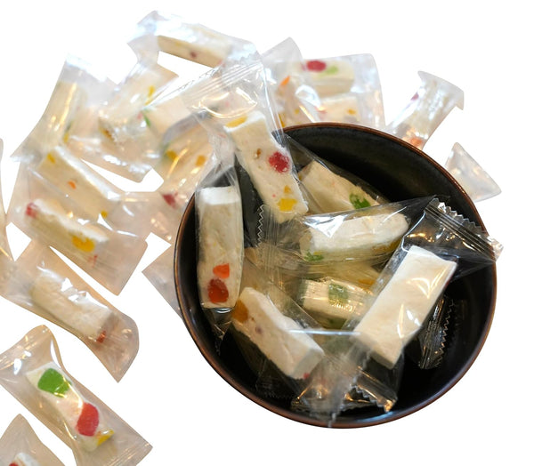 DM Sweets Jube Nougats Chewy Candy | 1 lb of Fruity Jelly Nougat Bites