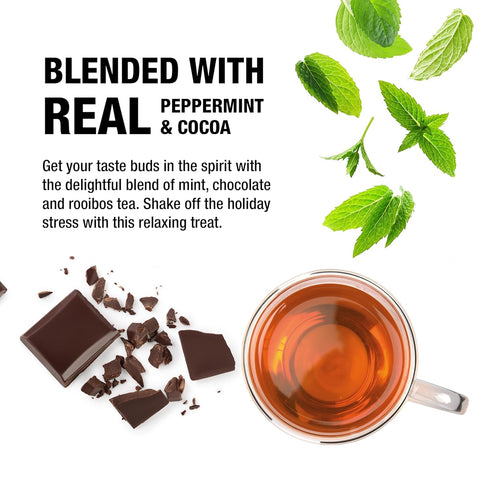 Cozy 25 1.5oz Tiesta Tea Peppermint Cocoa, Premium Loose Leaf Blends, Chocolate Peppermint Herbal Tea, Caffeine-Free