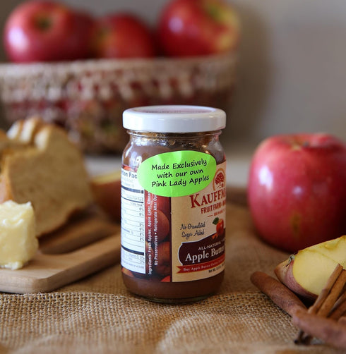 8.5 Oz. (Pack 2 Kauffman Orchards Apple Butter Spread, Made with Pink Lady Apples, Jar of Jars)
