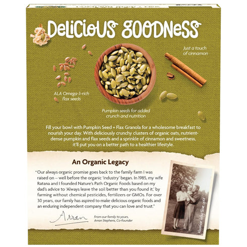11.5 (Pack 1) Nature's Path Organic Pumpkin Seed + Flax Granola, Ounce