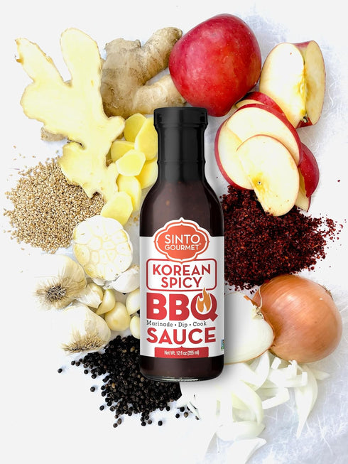 Sinto Gourmet 2 Pack- 1 1 Korean BBQ Sauce The Classic, Spicy : BBQ Sauce for Beef, Chicken, Pork, Seafood, Tofu