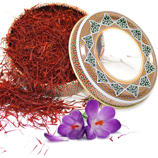 Zand Persian Saffron Threads, 2 Grams Premium Grade A Organic Pure Saffron in Decorative Tin