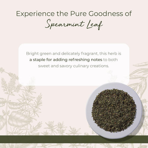 1 lb Starwest Botanicals Spearmint Leaves - Loose Leaf Herb for Tea, Dried Spearmint Leaf for Herbal Blends, Cut