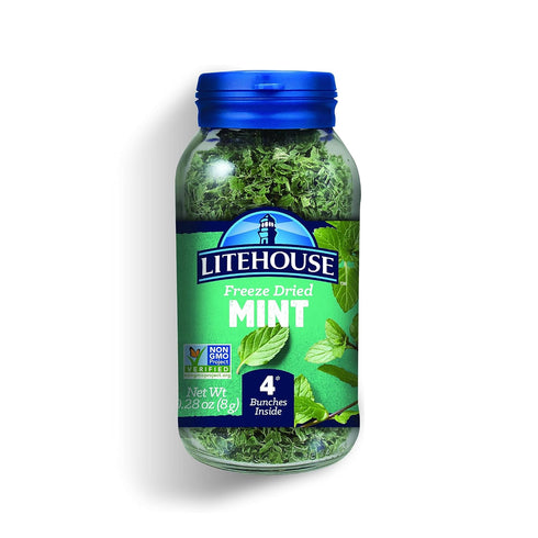 Litehouse Freeze Dried Mint, Organic Substitute for Fresh Mint, Jar Equal to 4 Mint Fresh Bunches, 2-Pack