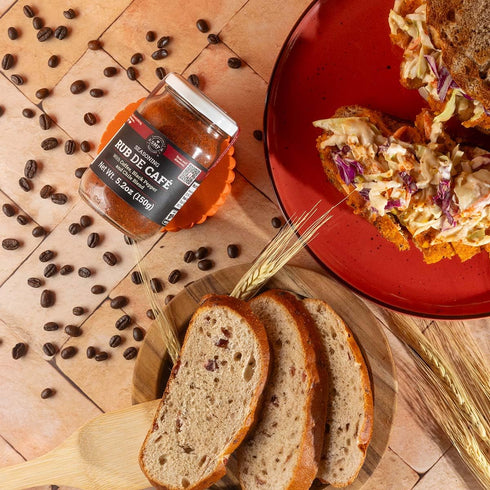 100% 800g 0.8 SMP Rub de Caf Bag Coffee-Infused BBQ Rub for Brisket, Pork Shoulder, Picaa & Ribs Natural