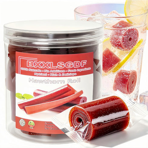 8.5oz Hawthorn Fruit Rolls - Hawthorn Candy Asian-Inspired Snacks Tart & Sweet