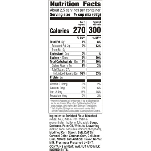 6.4 oz. (Pack 9) Betty Crocker Banana Nut Muffin Mix, Made With Walnuts