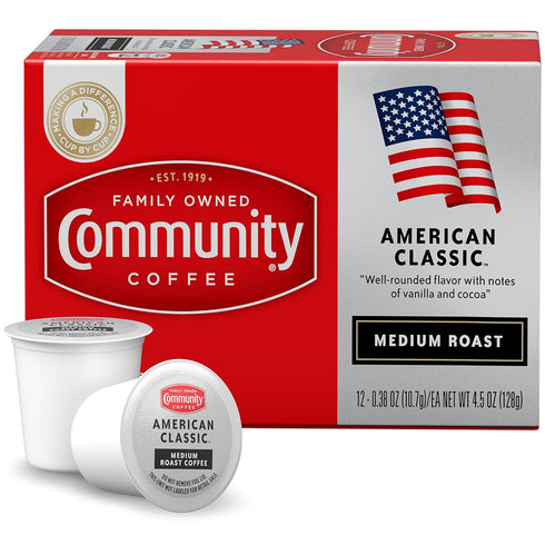 Community Coffee American Classic 36 Count Coffee Pods, Medium Roast, Compatible with