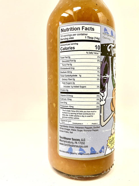 5 (5 oz, 1) Torchbearer Sauces Sweet Onion Habanero (Spicy), Ounces, All Natural, Vegan, Extract-Free, Made in USA