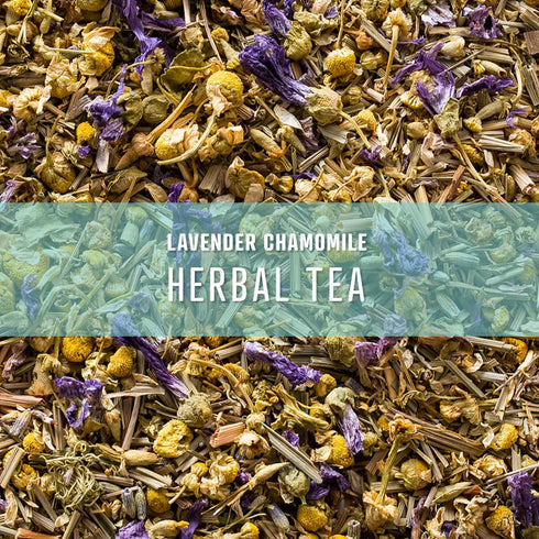 Elevate Lavender Chamomile Loose Leaf Herbal Tea, Caffeine Free, 2 oz Pouch, 25 Cups, Hot & Iced