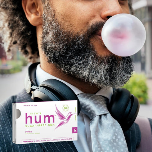 12 Pack 12 72 Stevita Hum, Fruit - Sugar-Free Gum - Pieces, of - Supports Oral Health - Non-GMO, Vegetarian, Keto