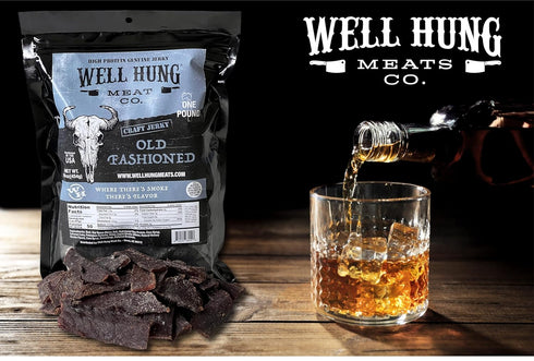 (16oz) Well Hung Meats Old Fashioned Beef Jerky One Pound Resealable Craft Jerky Bag