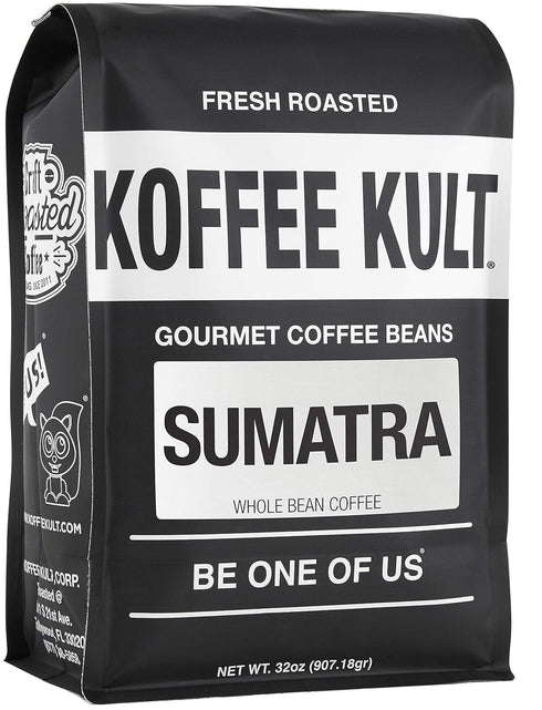 Koffee Kult Sumatra Coffee Beans Dark Roast - Indonesian Fresh Roasted Coffee