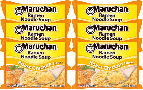 Maruchan Ramen Roast Chicken Flavor - 3 oz - 6 Pack