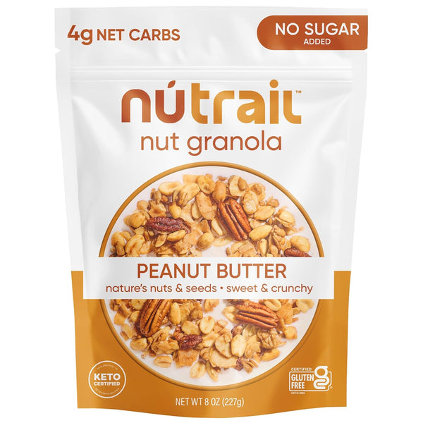 NuTrail Nut Granola, Peanut Butter, No Sugar Added, Gluten Free, Grain Free,