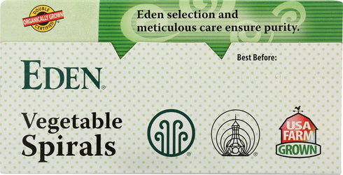 12 oz Eden Foods Organic Pasta Vegetable Spirals