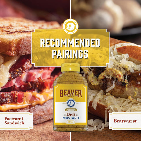 12.5 oz Beaver Zesty Deli Mustard, squeeze bottle