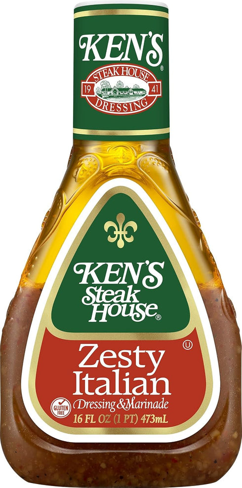 (16 Oz (Pack 6)) Ken's Steak House Steak House Zesty Italian Dressing Fl