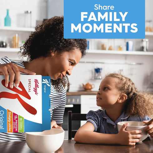 12oz (1 Kellogg's Special K Breakfast Cereal, Family Breakfast, Fiber Cereal, Large Size, Original, Box Box)