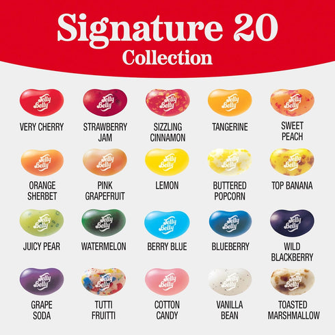 20 7.5 oz Jelly Belly Signature Jelly Bean Collection - Gift Bag - Genuine, Official, Straight from the Source