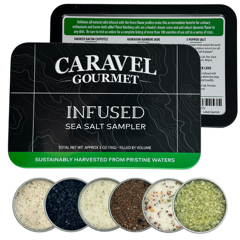 Infused Sea Salt Sampler Set, Finishing Salt for Seasoning, Gourmet Cooking Gift, 0.5 oz x Bundle of 6