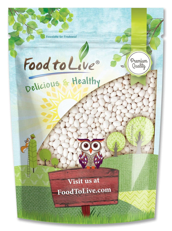 Food to Live Navy Beans, 6 Pounds Raw, Dried, Vegan, Kosher, Whole