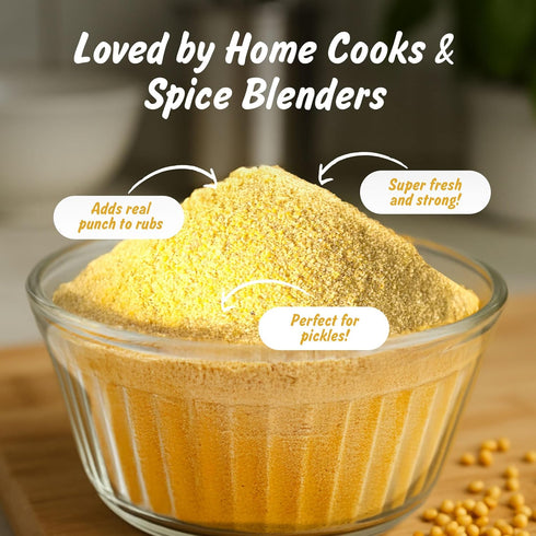 4 oz Spice Profile USDA Organic Ground Mustard, Lab Tested, Resealable Pouch, Mostaza Amarilla Molida, Peeli Sarson