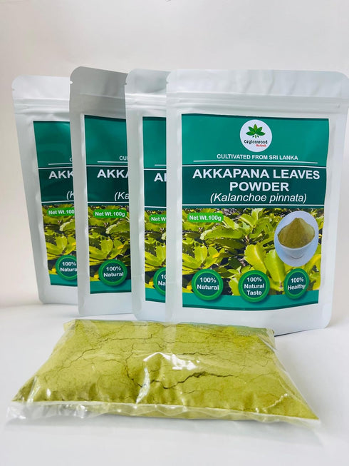 Ceylonwood Herbals 100g Organic Kalanchoe pinnata Leaves Powder (Bryophyllum Pinnatum), Miracle leaf air plants Herbal
