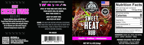 40329 11.5 (Pack 2), Pit Boss Sweet Heat Rub Grill Spices, Ounce of Multicolored