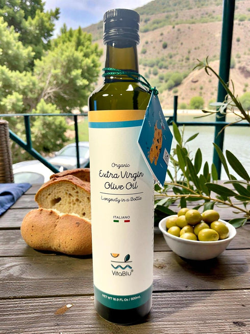 VitaBlu 500ml 771 24/25 Organic Sardinian Extra Virgin Olive Oil High Polyphenols mg/kg New Harvest Mori-Tem Cold Press