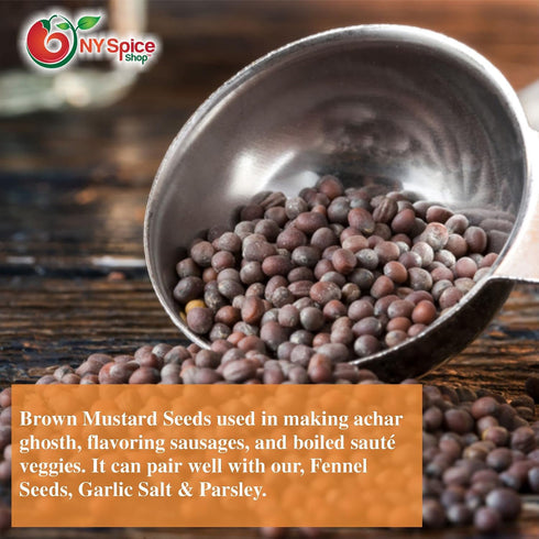 5 (lbs.) Brown Mustard Seeds (Sarso Whole) - Whole Mustard Seeds - Mustard Seed - Mustard Seeds for Cooking - Whole