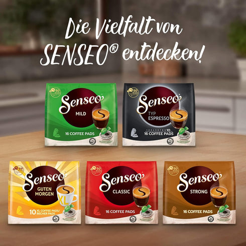 16 Count (Pack 5) Pack Senseo Decaf Coffee Pods, of - Single Serve Coffee Pods Bulk for Senseo Coffee Machine