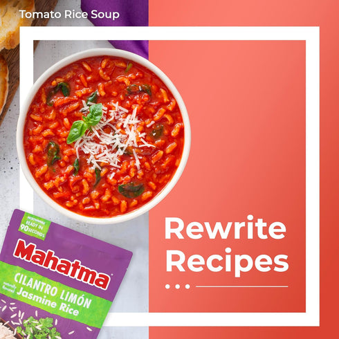 90 8.8 Pack 6 Mahatma Ready to Heat Cilantro LimnFlavored Jasmine Rice, Precooked Rice, Microwaveable in Seconds