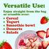 8 100% Food to Live Organic Freeze-Dried Strawberries, Ounces Natural Berries, No Sugar Added, Vegan and Nutritious