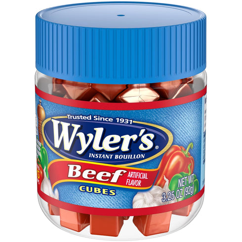 (3.25 oz Wyler's Instant Bouillon Beef Flavored Cubes Jar)